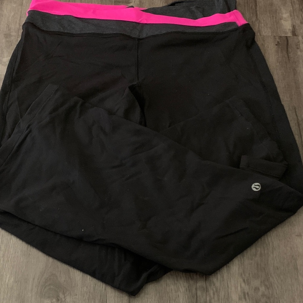 lululemon athletica Black and Pink Leggings